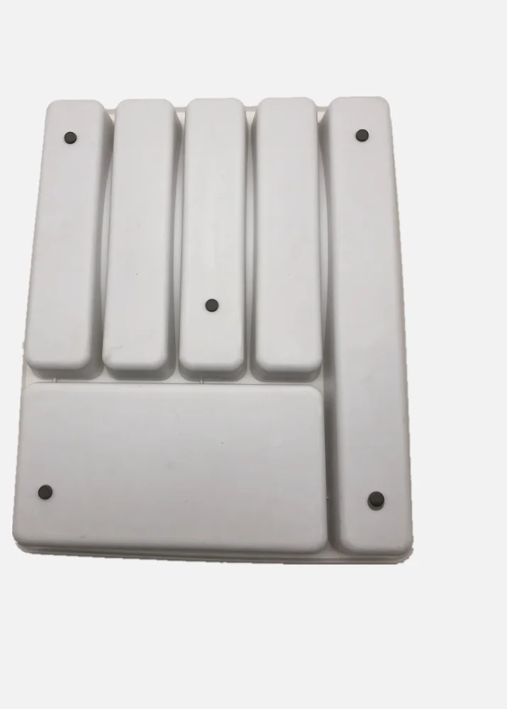 Plastic Nonslip Silicone  Cutlery Tray 6 Compartment for Kitchen Drawer Organizer