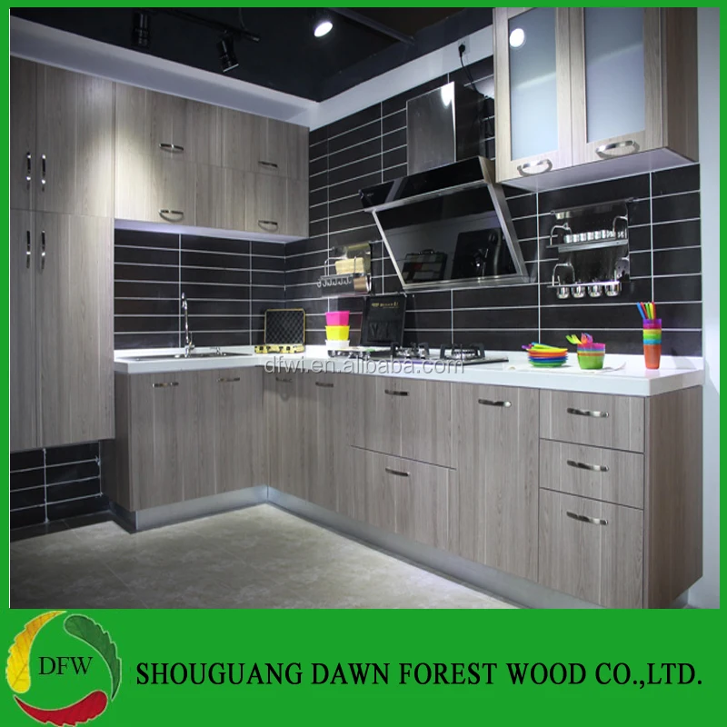 Hot Selling Modern Wood Grain Melamine Face Kitchen Cabinets Buy Kitchen Cabinets Modular Kitchen Cabinets Wood Grain Laminate Kitchen Cabinets Product On Alibaba Com