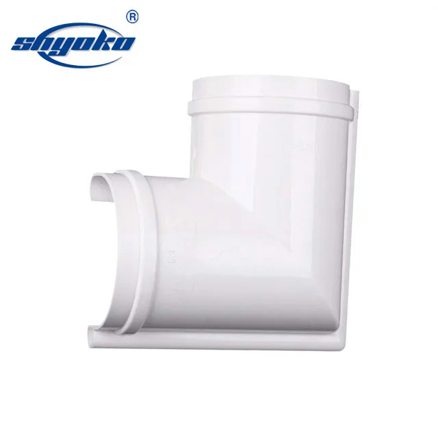 125mm 110mm Pvc 45/90 Deg Elbow Pipe Downspout Half Round Classic Vinyl