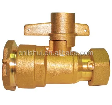 Coupling Connection Straight Brass Lockable Ball Valve