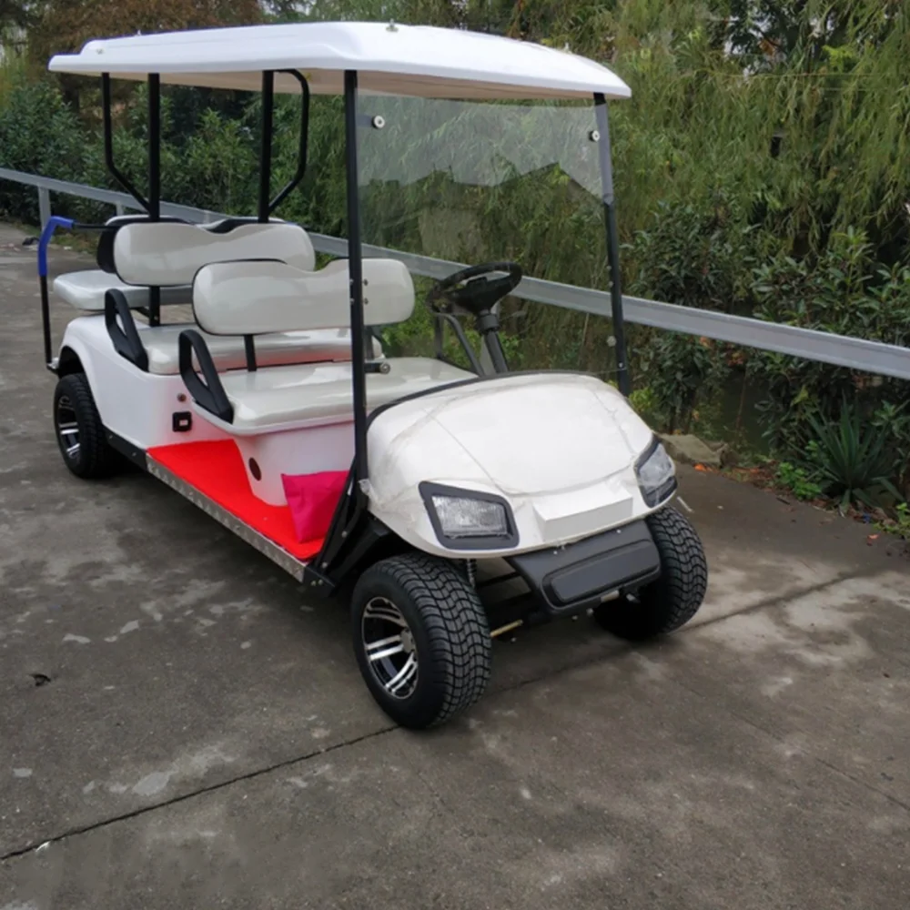 Дешевый 6-местный сценический гольф-Кар, Электрический четырехколесный мини-скутер, экскурсионный автомобиль