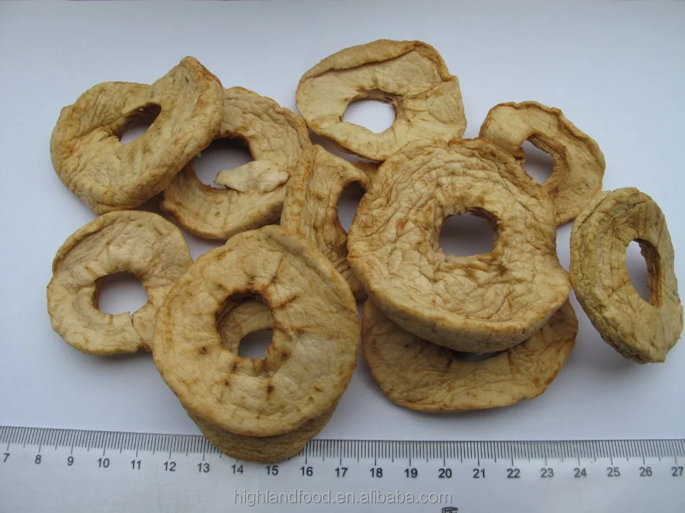 Вкусная еда, сушеные на воздухе, обезвоженные кольца в рулонах яблока