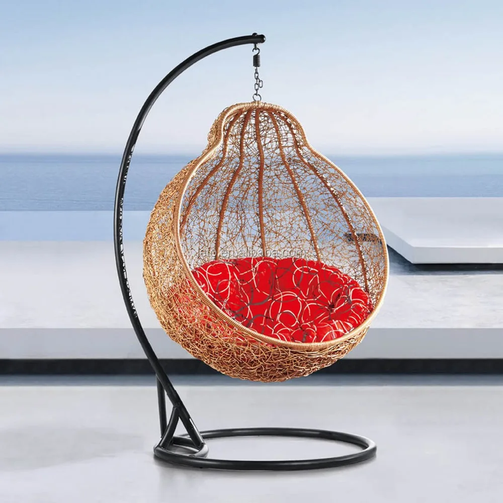 Hanging Rattan Chair With Stand And Cushion For Garden Furniture Design Woven Hanging Swing Chair Buy Garden Hanging Swing Hanging Chair Swing Chair Product On Alibaba Com