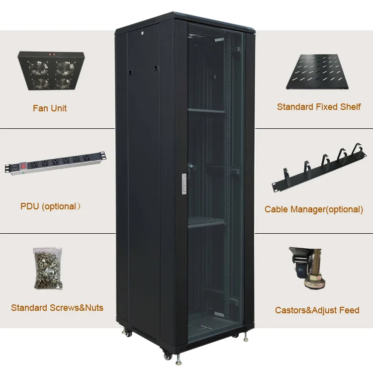 Телекоммуникационные стандартные 42u oem odm 45u высокие серверные шкафы с лотком для клавиатуры