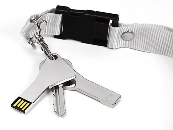 Wholesale Gift Items Irregular Shape Metal Key Ring USB Flash Drive USB Flash Key 64GB - ANKUX.COM
