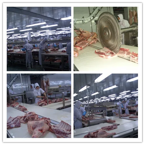 Special pig slaughtering production line with bone removal and cutting machine for pig slaughtering and slaughterhouse