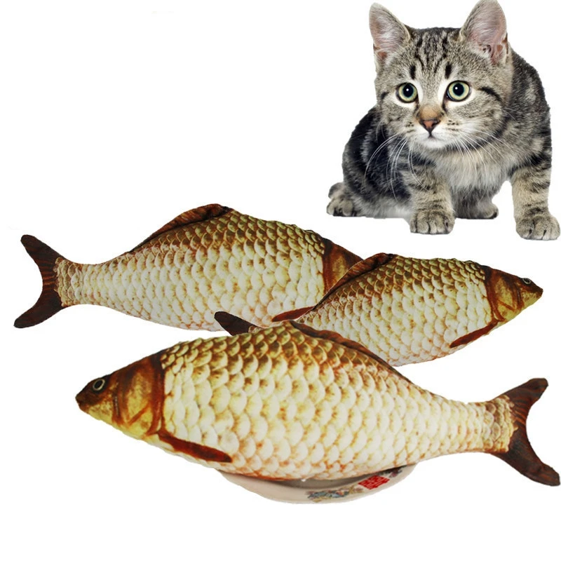 Kucing Favor Ikan Anjing Mainan Plush Boneka Ikan Bentuk Ikan 