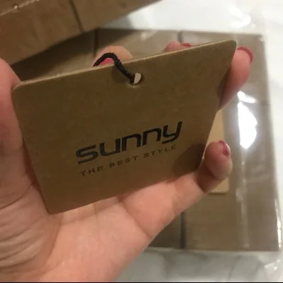 Печать логотипа на заказ, карточка из крафт-бумаги для сережек, ювелирных изделий