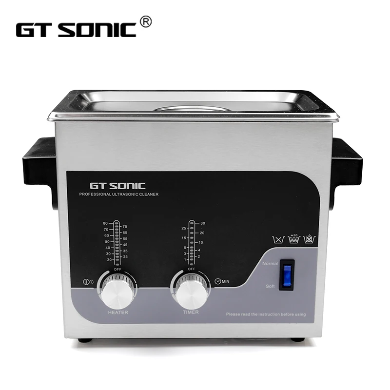 GT SONIC Digital Heated Cleaning Machine 3 Liter Ultrasonic Cleaner with Deagas Timer Heater