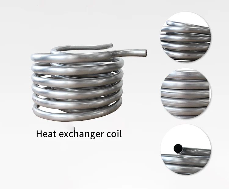 SST helical tube heat exchanger coil,water coil heat exchanger design