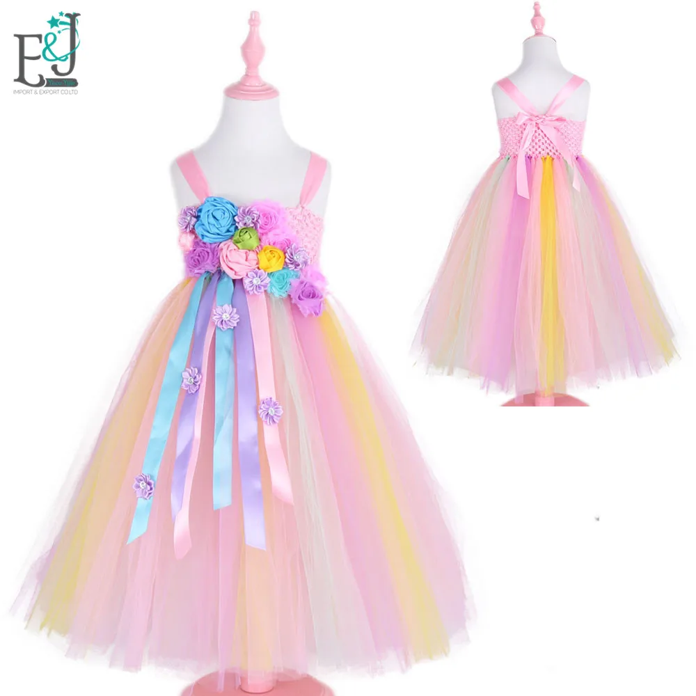 rainbow gown for kids