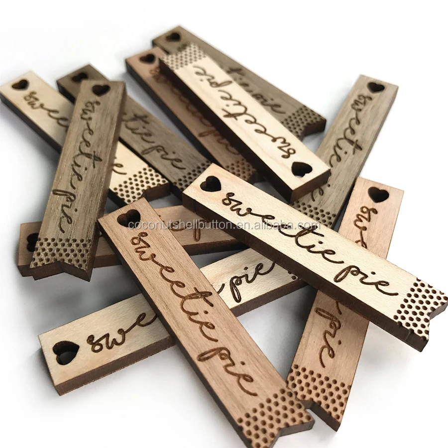 Handicraft Personalised Wooden Custom Brand Label Name Label Hang Label Hang Tags