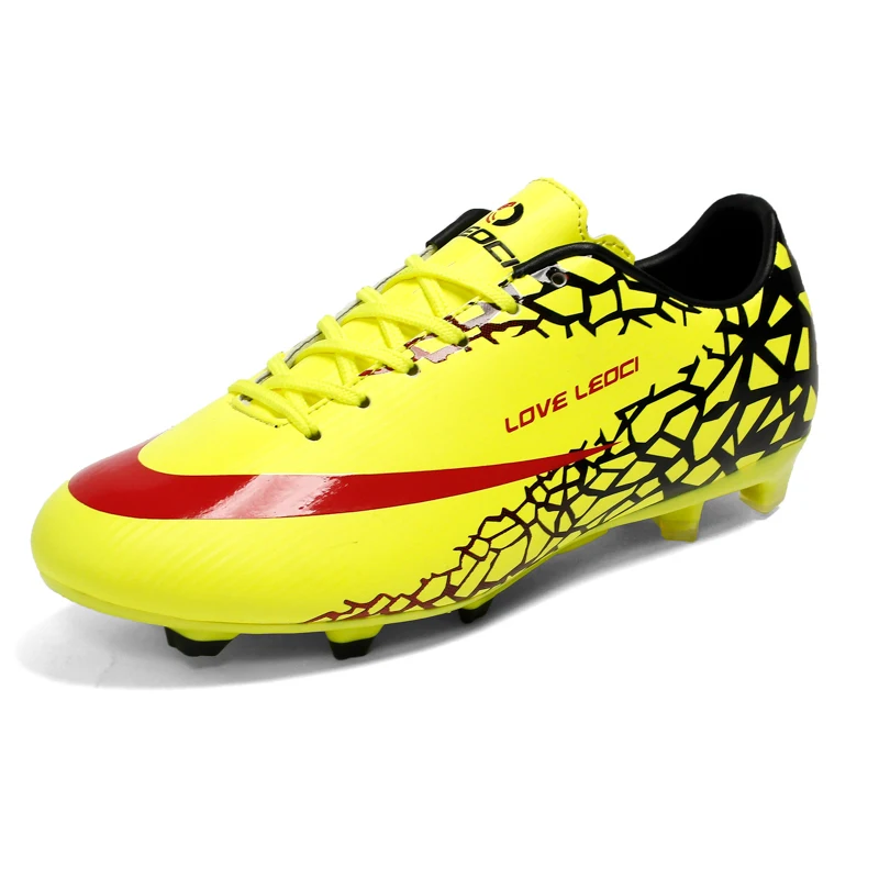 Mens Soccer Shoes Cleats FG Kids Football Boots Outdoor Training