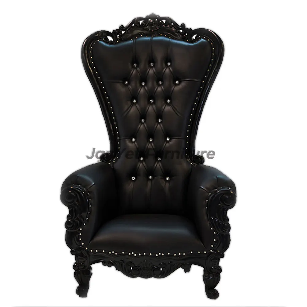 Leather throne deals chair