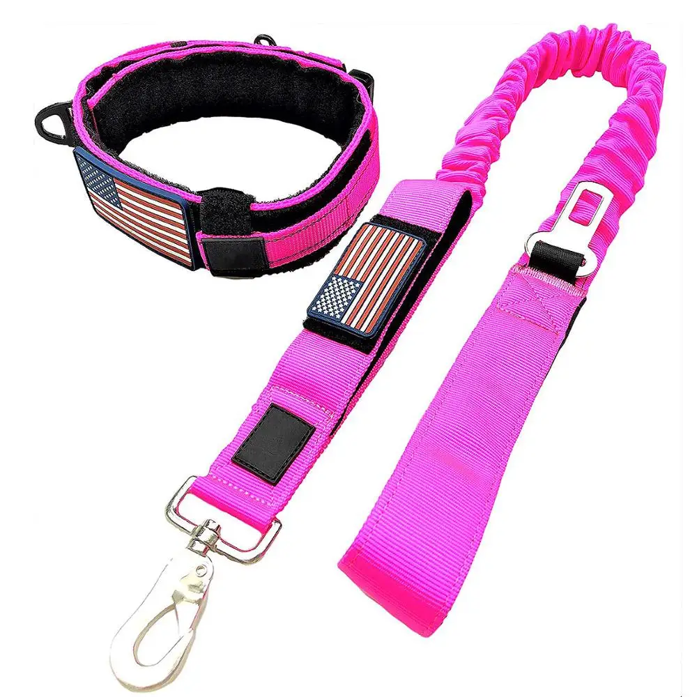 Pet Products Tactical Dog Collar Bungee Collar & Leash Set Heavy 
