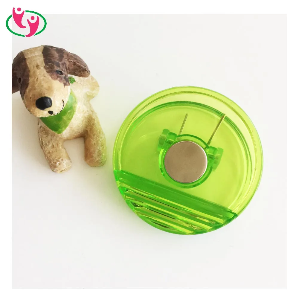 Качественный пластиковый круглый магнитный зажим с печатью логотипа клиента