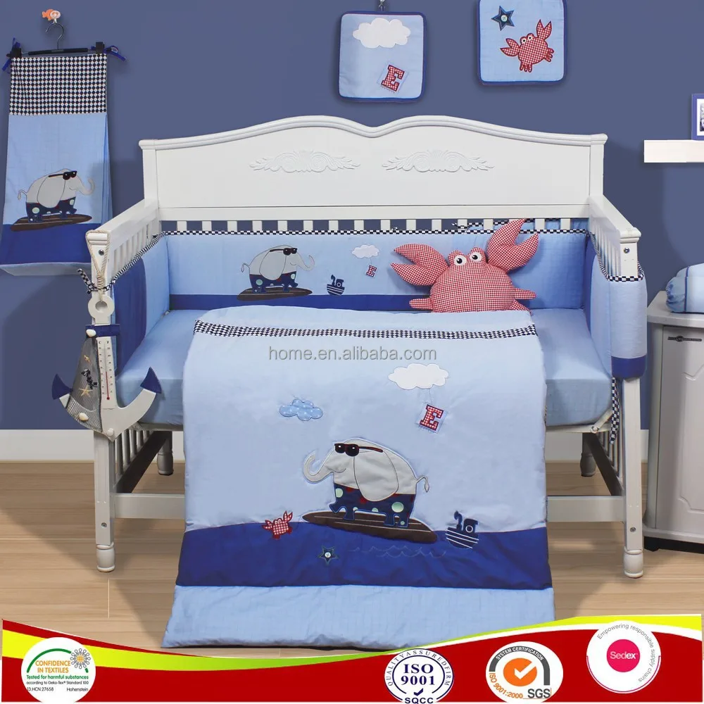 elephant crib bedding for boy