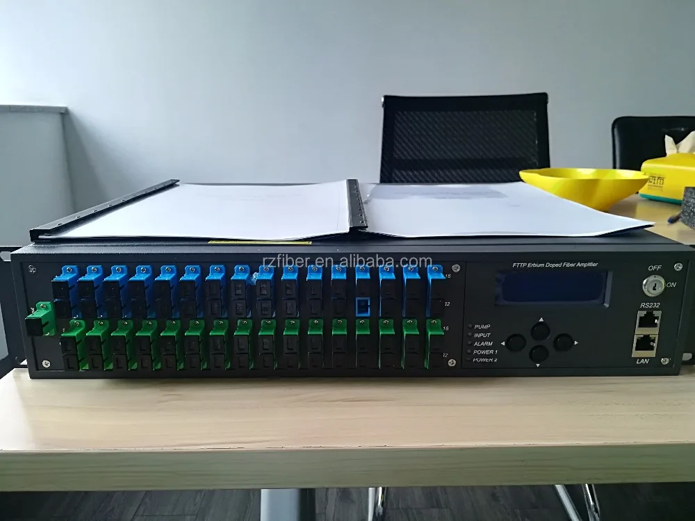 OLT PON CATV Combiner WDM EDFA High Power 1550 nm EDFA 32 ports optical amplifier price