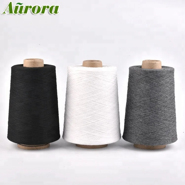 NE12,NE14,NE16,NE18 Recycled/Regenerated cotton and polyester open end oe cotton yarn price for knitting production