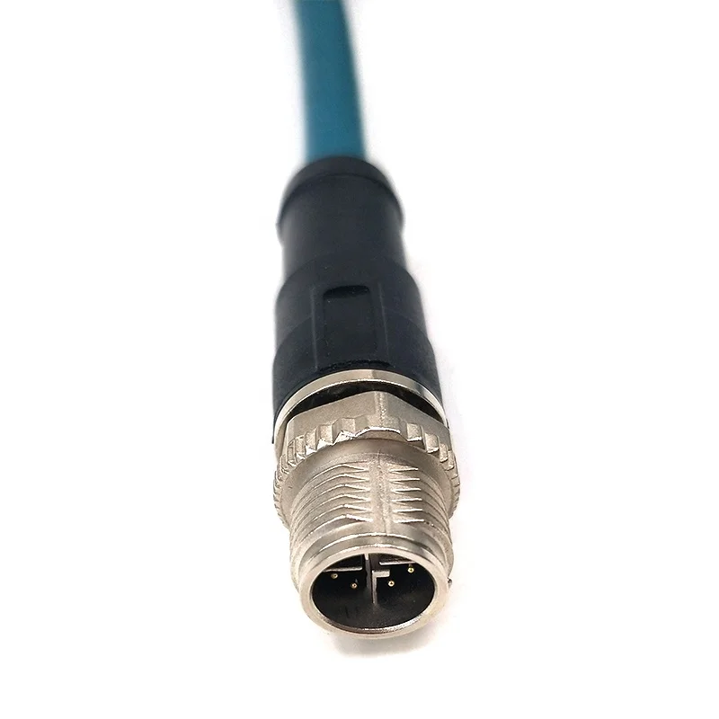 Câble Réseau Industriel Cat6e Eonvic - Code X - 30cm - Haute Flexibilité Industriel Câble Ethernet M12