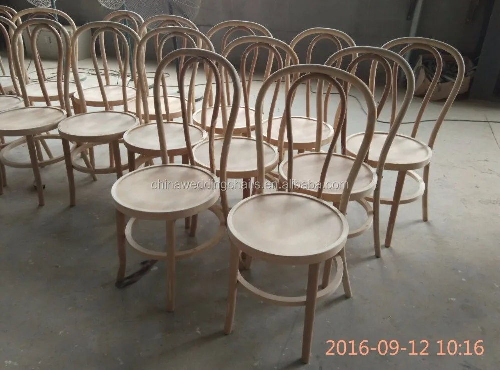 Wooden White Black Thonet French Cafe Bistro Chair