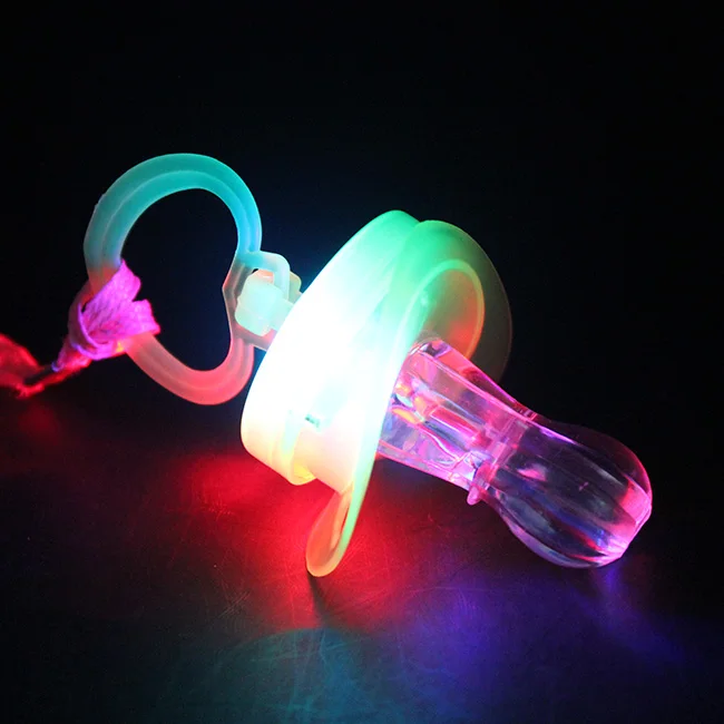 Sucette Lumineuse Sifflante Avec LEDs Clignotantes - Jouet Pour Fête, Festival, Soirée - Fun Et Coloré - 10