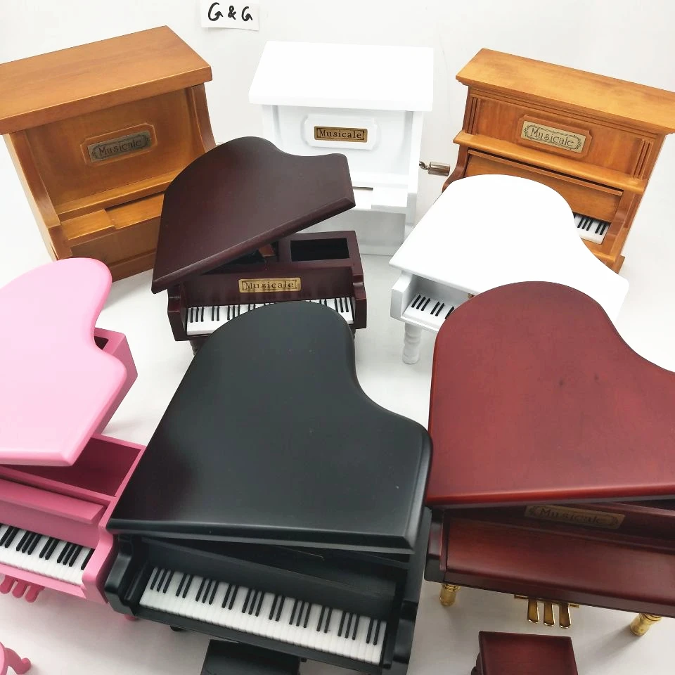 Caixa de música de piano, East To Operate Caixa de música de piano de  madeira elegante som claro para aniversário de Natal(Cor de madeira) :  : Brinquedos e Jogos