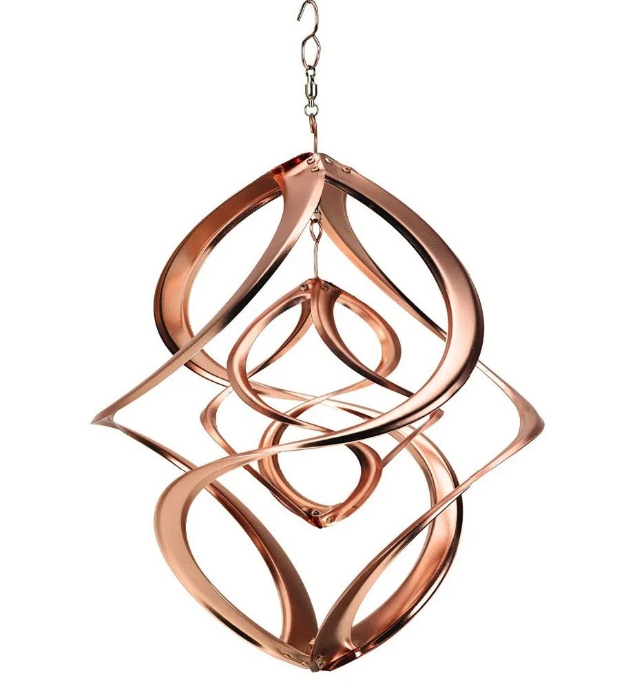 Custom Made Rotating Helix SPIRAL TAIL Hook Garden Gift 3D Metal Wind Spinner Garden Home Decoration