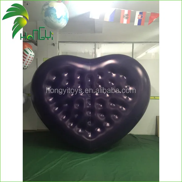 Customized Inflatable Air Mattress / PVC Heart Shape Inflatable Mattress Furniture / Heart Shape Inflatable Bed