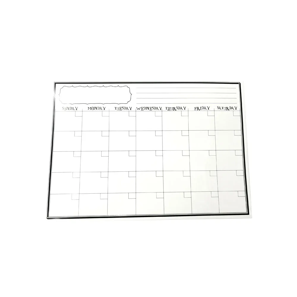 Высокое качество бытовой сухой стереть гибкий магнитный календарь лист для