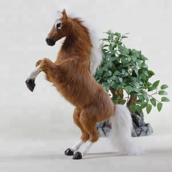 Faux Fur High Simulation China Mini Toy Horse