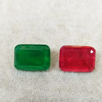 High Quality Natural Unheated Emerald Cut Octagon Shape Red Ruby Price Sales Per 1 carat