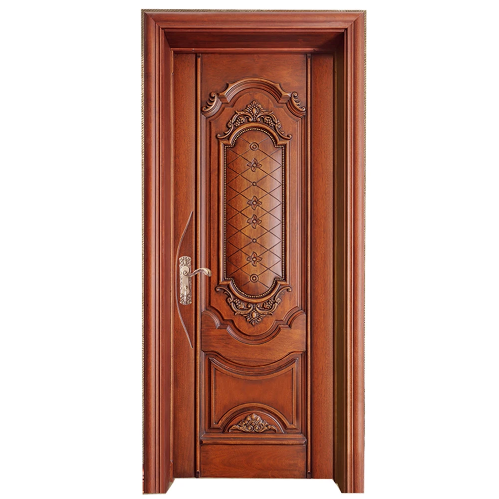 Latest Design Wooden Doors Finished Teak Wooden Main Door Fancy Wood Door