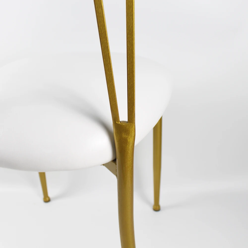 Modern Gold Iron Event Chair for Outdoor Banquet Wedding Party Restaurant Furniture Packed in Mail for Hotel Use