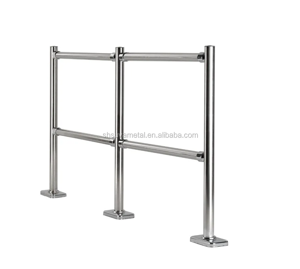 Supermarket Guardrail Stainless Steel Shopping Cart Partition Rail