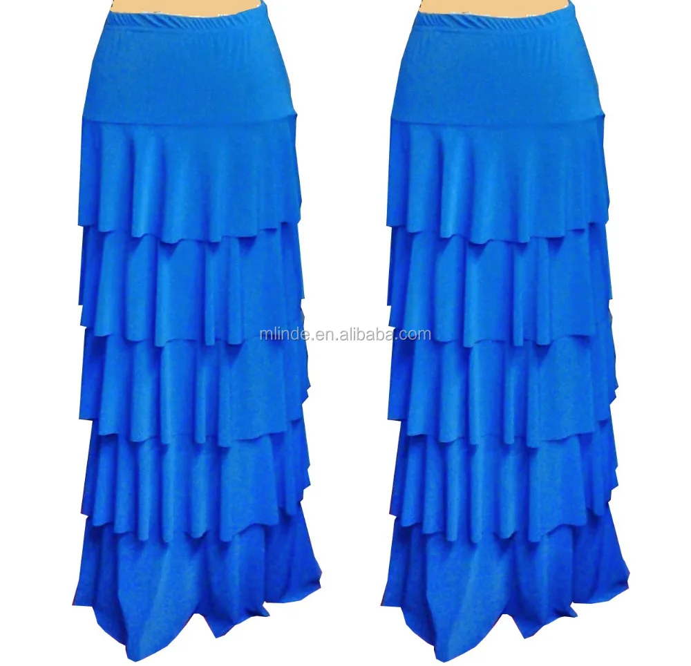 tiered ruffle maxi skirt outfit