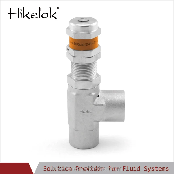 Parker Type Stainless 1/2 Inch BSP Relief ValveS 2500 psi Outlet Pressure Safety Valve