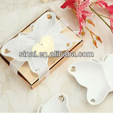 Фарфоровая бабочка Конфета блюдо свадебный подарок