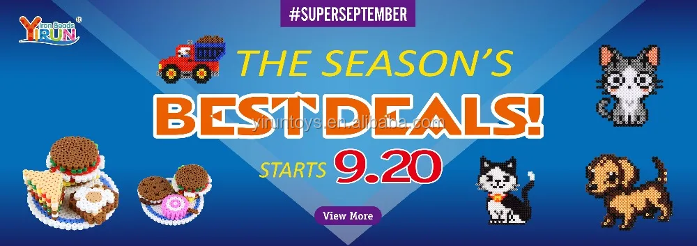 Детские игрушки горячие продажи пластиковых образовательных DIY гладильная бусы ассорти 5 мм Perler шарики Логические