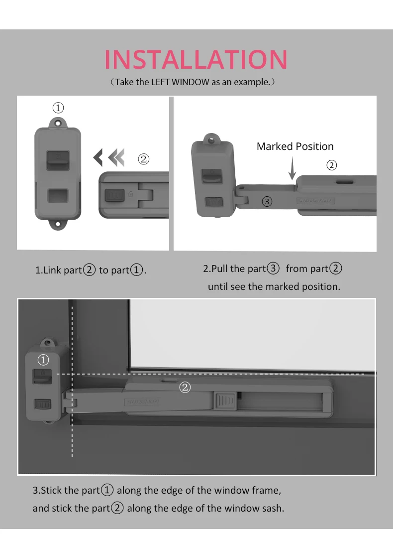 Secure Windows Kids Child Protection Baby Safety Window Lock Casement Window Restrictor ...