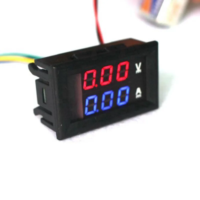 Цифровой вольтметр, амперметр постоянного тока 0-100 В/50 А, 2 в 1, с шунтом амперы 50 а/75 мВ