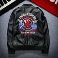 Fashion Badge Patch Japanese Embroidery Young Men s Coat Locomotive PU Leather Jacket