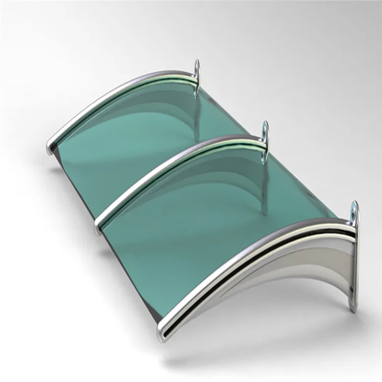 New Design Polycarbonate Fixed Canopy with Gutter for Front Door