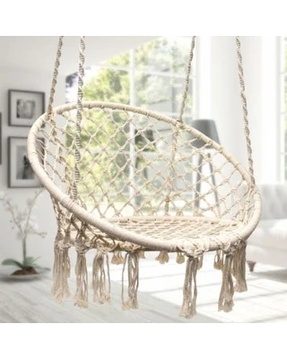 Макраме ручной работы детский гамак-качели для использования в помещении и на улице
