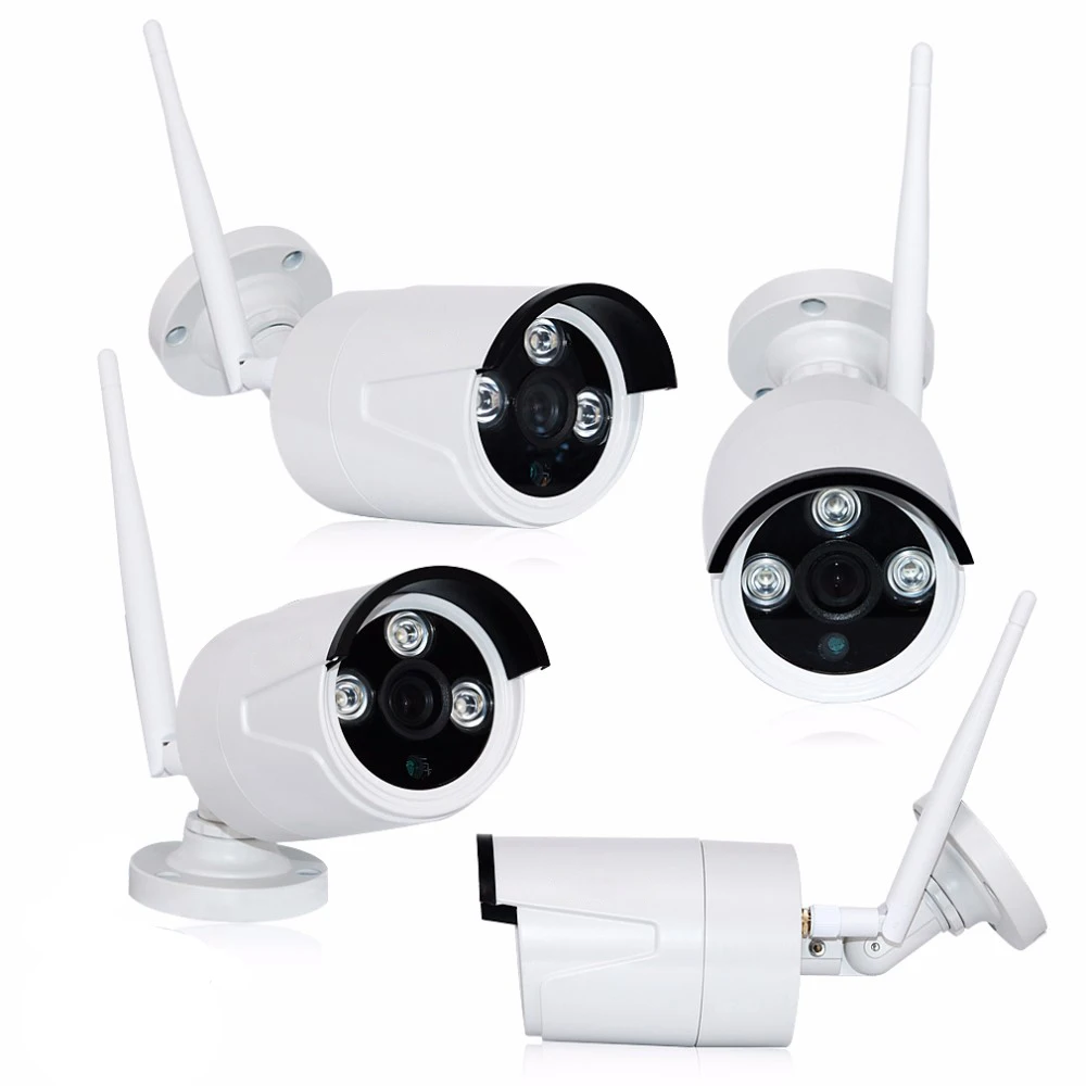 4CH CCTV Camera System 1080P WiFi Nvr Kit Camera Wireless WiFi Ip Camera Nvr Kit