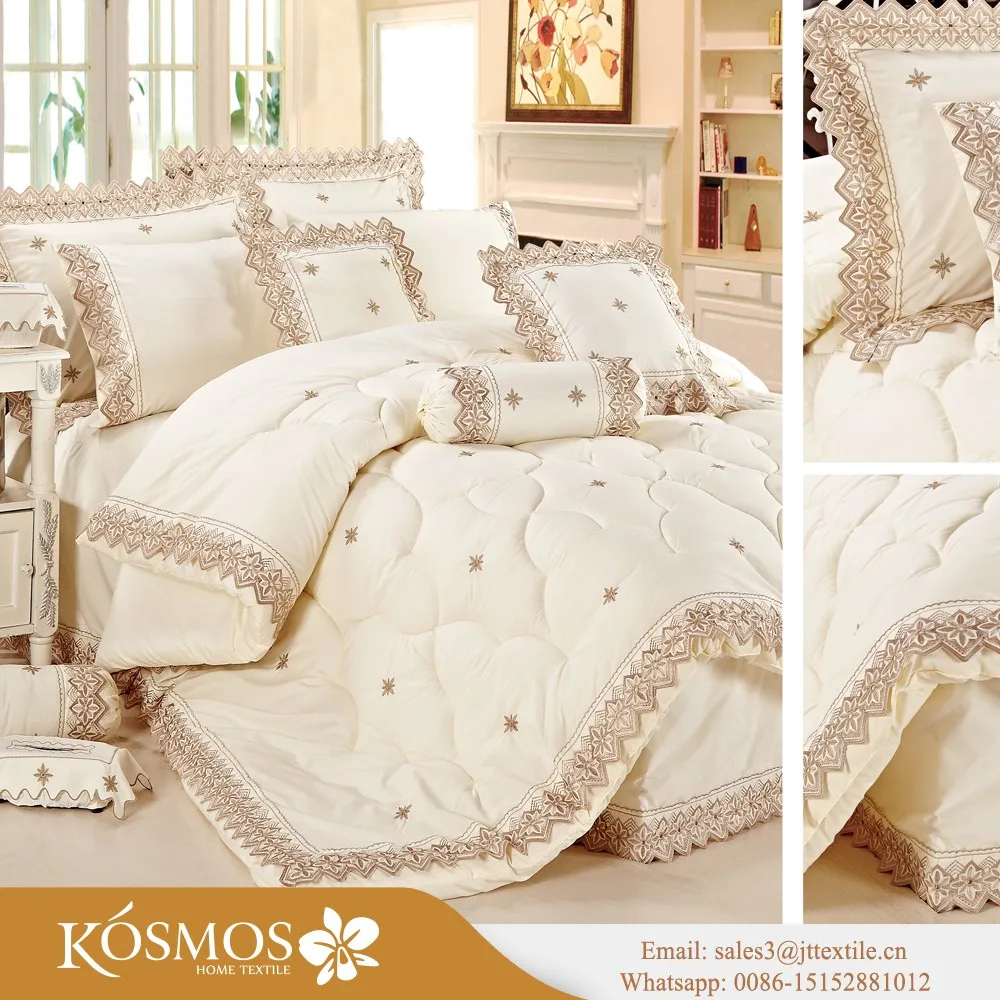Wholesale Comforter Set Luxury Bedding Polycotton Embroidery Quilts