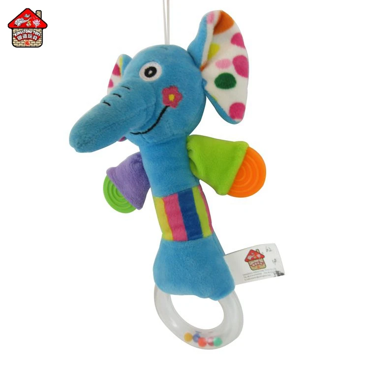 
Мягкие плюшевые детские погремушки, игрушки, плюшевый слон, детский ручной Колокольчик со звуком 