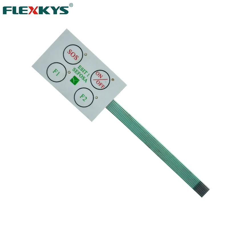 Пользовательские тактильные матрицы 4 рельефные кнопки 2x2 мембранный переключатель