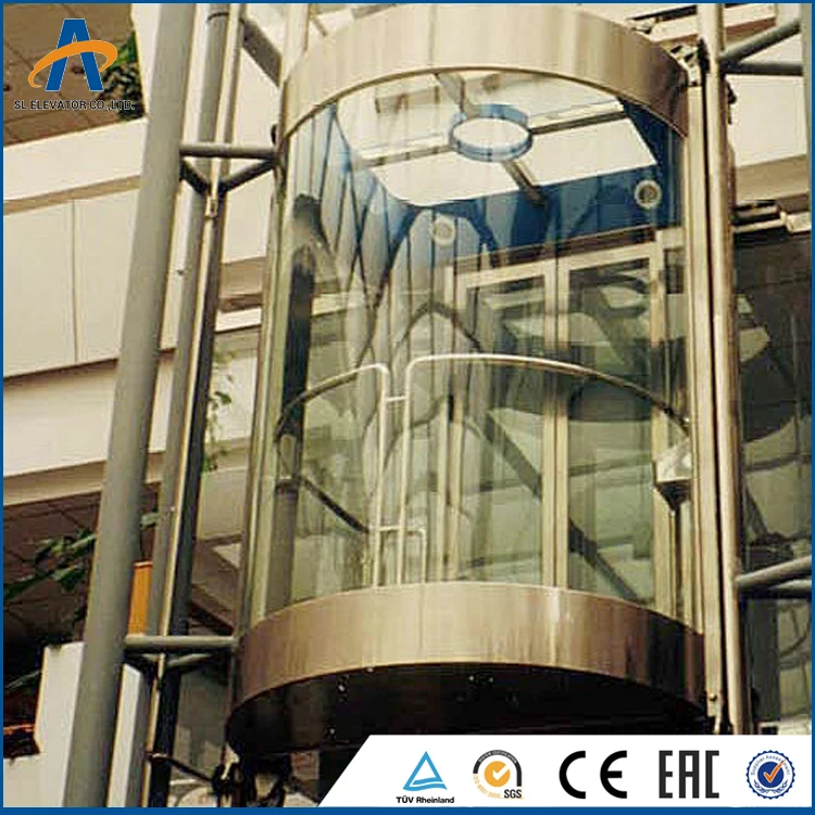 SL CE Tested Glass Facade Panoramic Lift