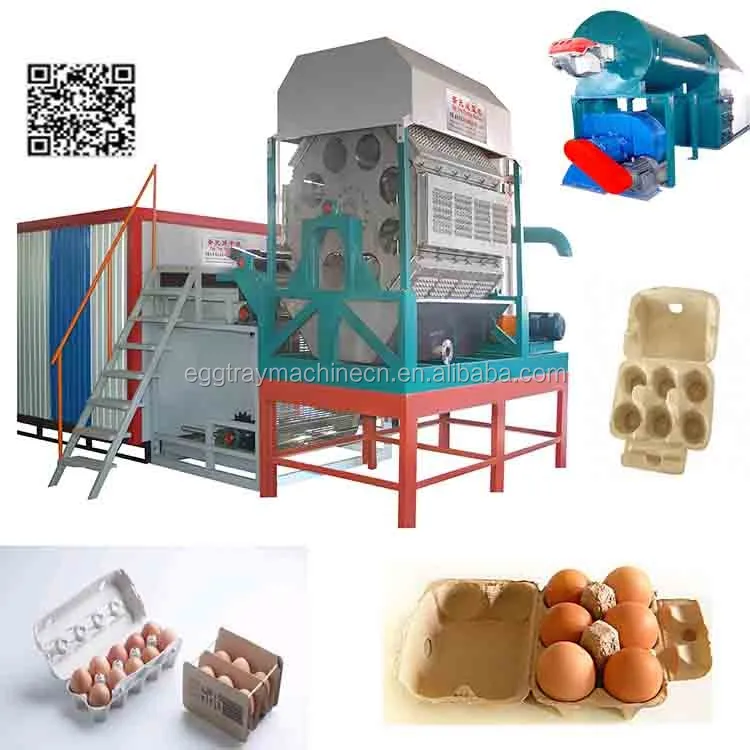 Egg Tray Forming Machinery Egg Carton Box Making Machine Using Waste Paper Agricultural Waste Rice Straw Material